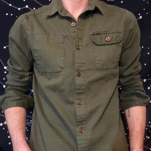 Globe Other - Olive Green Button Down Shirt By Globe